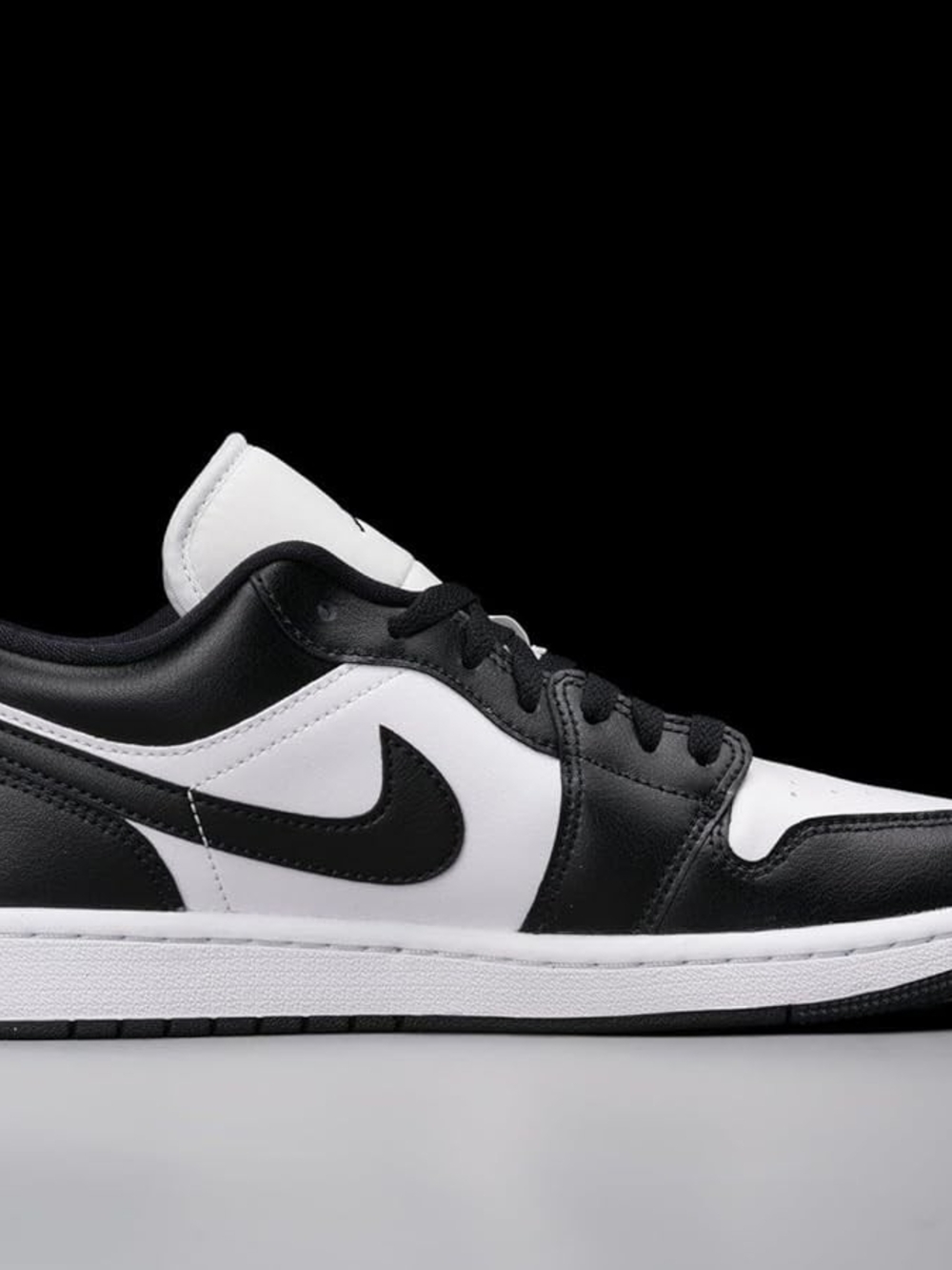 Nike Air Jordan 1 Low - Black & White Leather Sneaker